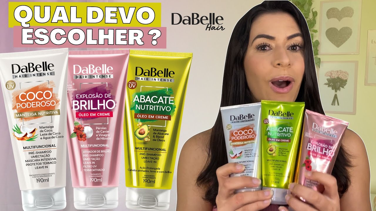 Comparando Pré-poo Dabelle: ABACATE NUTRITIVO x EXPLOSÃO DE BRILHO x COCO PODEROSO | Larisse Gama