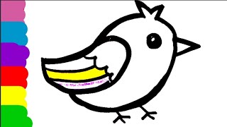 DRAW A CUTE BIRD| CUTE BIRD DRAWING AND PAINTING||