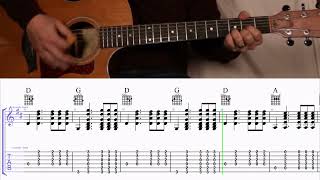 How to Play the Chords to Mama Tried by Merle Haggard on Guitar with TAB