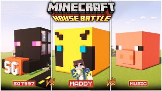 MADDY vs MUSIC vs SG7997 MINECRAFT RESTURANT 😱 | Minecraft House Battle | in Telugu
