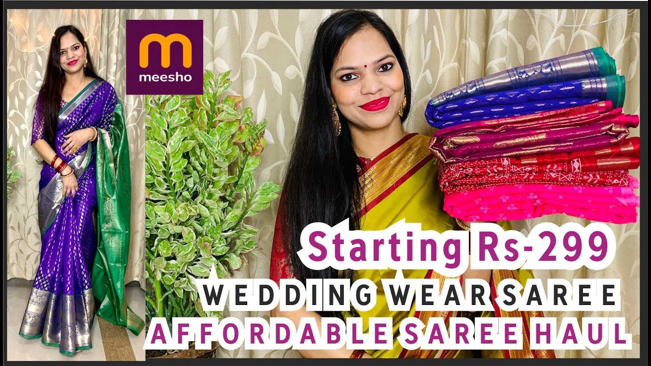 Meesho silk saree haul || RS-299 TO RS-799 || - YouTube