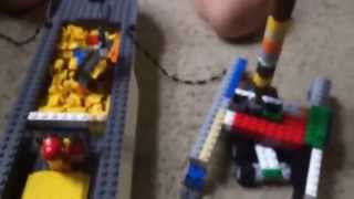 Elliot's Lego cargo ship loading crane review, part two