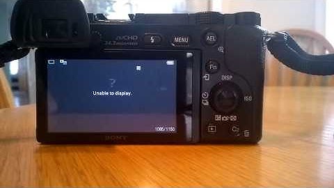 How to Format Sony a6000 Camera (Fix "Unable to Display")