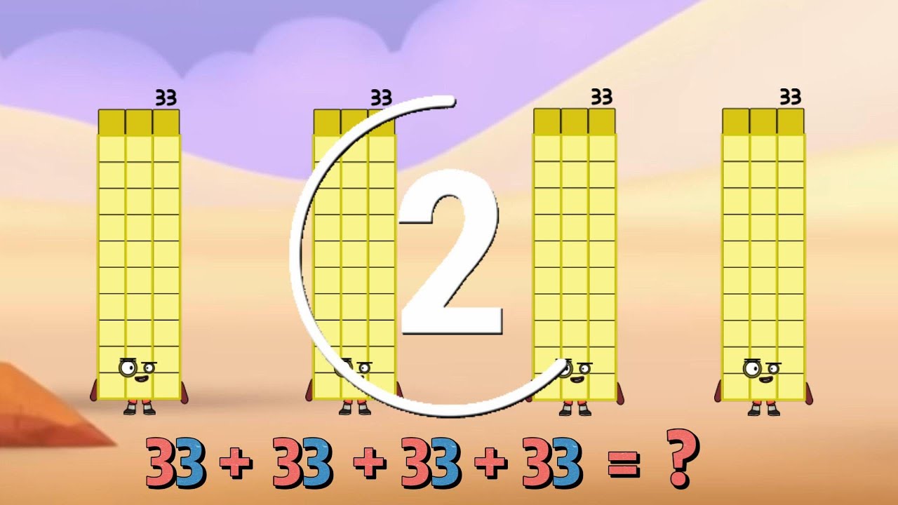 NUMBERBLOCKS ADDITION OF 4 SAME NUMBERS | LEARN TO COUNT | MATH FOR KIDS | 