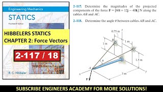 2-117 | Chapter 2: Force Vectors | Hibbeler Statics 14th ed | Engineers Academy