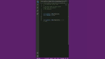 math - How to perform an integer division, and separately get the remainder, in JavaScript?