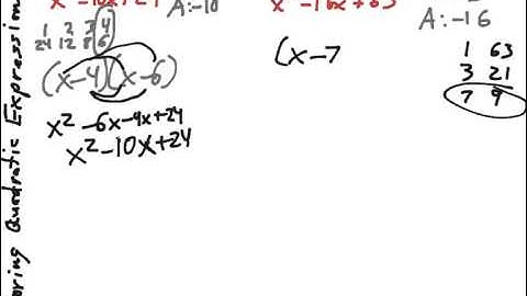 Algebra2 4 4 Factoring Quadratic Expressions