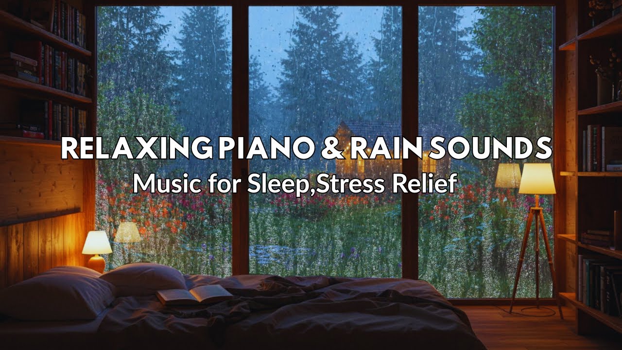 FALL INTO SLEEP INSTANTLY - Gentle Rain & Soft Piano | Calm Night and ...