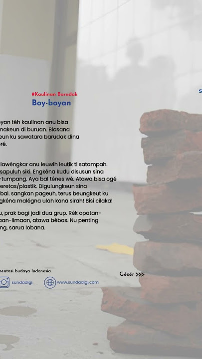 Kaulinan Barudak – Boy-boyan #unpad #pbs #pbsunpad #pustakajaya #bahasasunda #sundadigi #peperenian