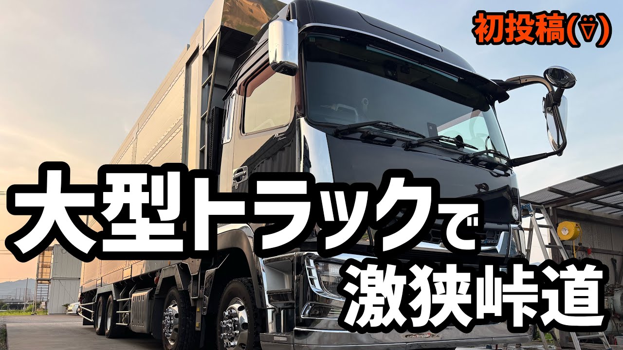 【大型トラック】高知から愛媛　激狭峠道の運転