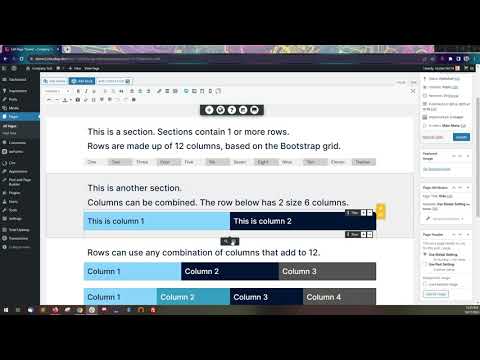 Post and Page Builder - Getting Started with Sections, Rows, and Columns - video from BoldGrid