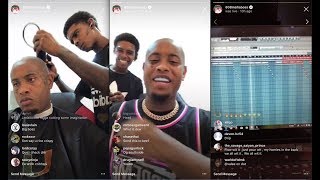 Video thumbnail of "Southside Makes a Beat While Getting a Haircut"