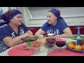 Моя старшая сестра в гостях .После бани вкусный чай