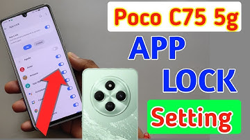 How to lock apps in Poco c75 5g/ Poco c75 5g me app lock kaise kare/app lock setting