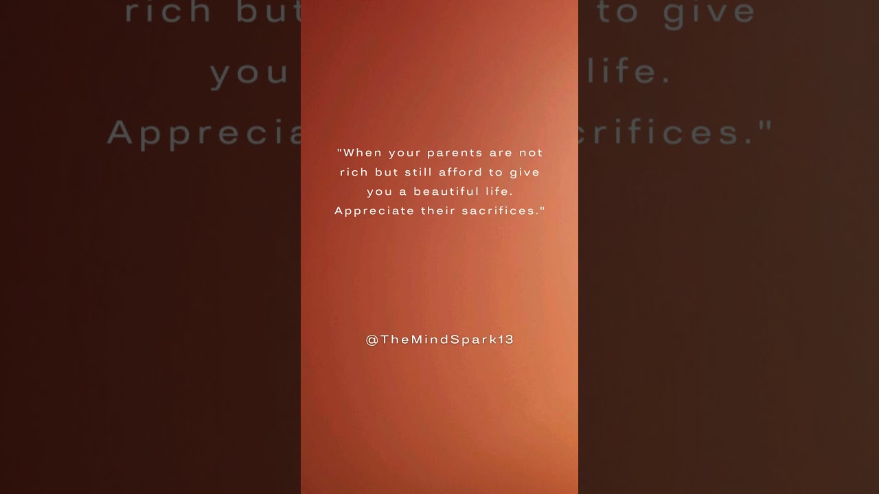 Your success is built on their sacrifices ✨ 