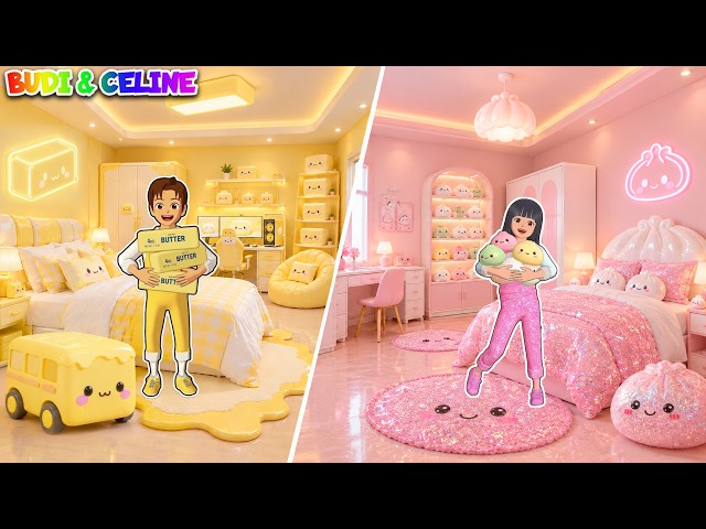Yuta Mio Lomba Dekorasi Kamar Butter Squishy Kuning VS Dumpling Squishy Pink 24 Jam