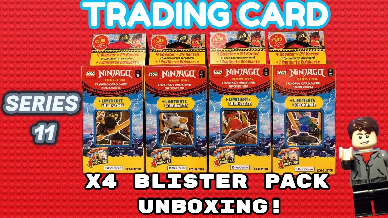 Lego Ninjago Series 11 Trading Card x4 Blister Pack Unboxing - YouTube