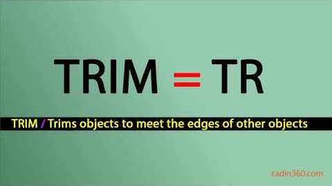 Autocad Trim Command Shortcut