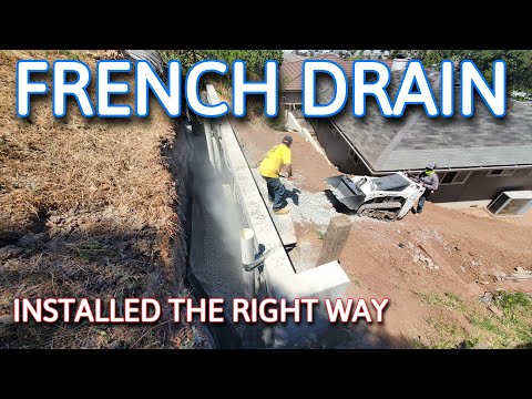 How To Install French Drain For Concrete Retaining Wall 2021