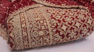 ARNG-4051 “The Royal Maroon” Premium Designer Saree||Georgette Fabric||Crystals||Zari