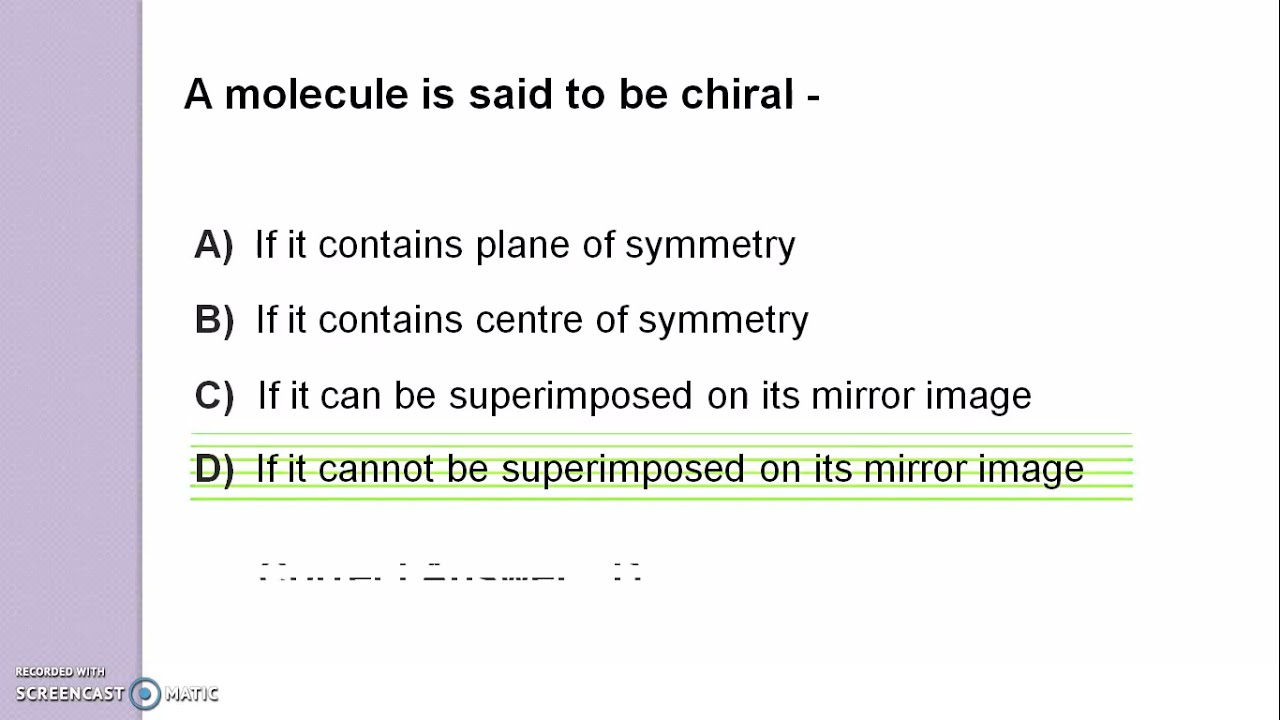 MCQs on Stereoisomerism
