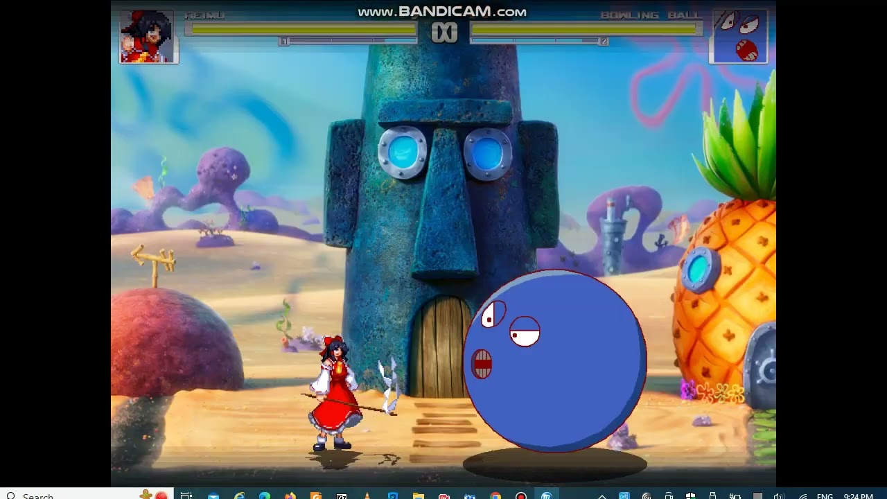 MUGEN-Reimu KOF (Me) Vs Bowling Ball Boss