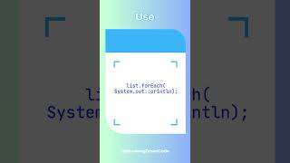 Clean Java Loops with forEach #techshorts