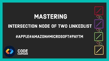 Finding intersecting node between two lists. (Data Structures and Algorithms #33)(Linked List #7)