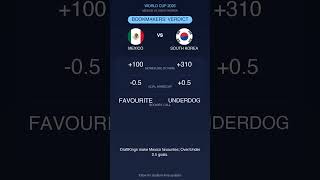 Mexico vs South Korea: Who do the bookies back? | World Cup 2026 Preview #shorts #fifaworldcup
