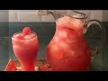 Agua  fresca de sandía con fresa riquísima