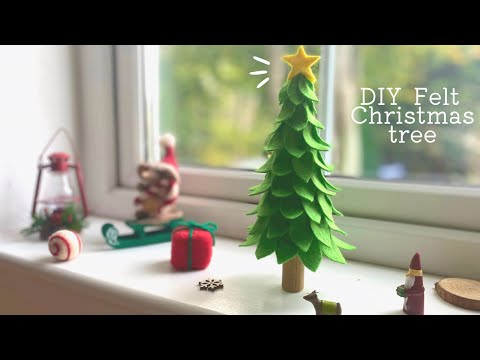 Easy! Felt Christmas Tree/DIY How to make felt Christmas tree