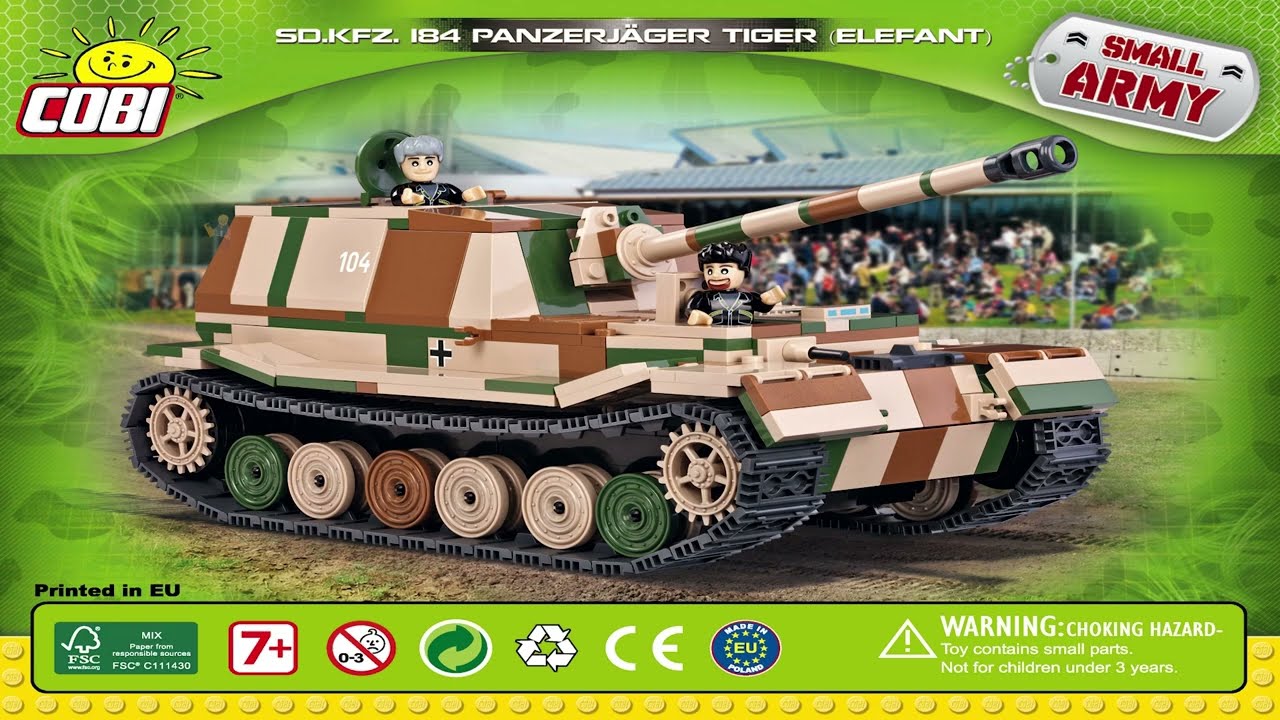 Cobi Instructions  Small Army  WW2  2507  Panzerjäger Tiger Elefant (German Tank Destroyer)