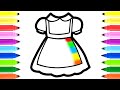 Dibuja y colorea el vestido de las niñas/Drawing dresses for children/Рисование платья для детей