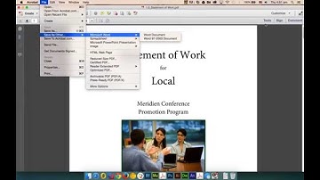 Convert PDFs into Word using Acrobat XI