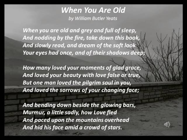 When You Are Old By William Butler Yeats, Read By Colin Farrell - Youtube