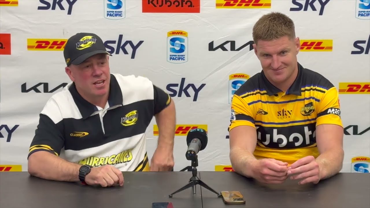 Post-Match Press Conference | Clark Laidlaw & Jordie Barrett | Hurricanes v Moana Pasifika | Round 2