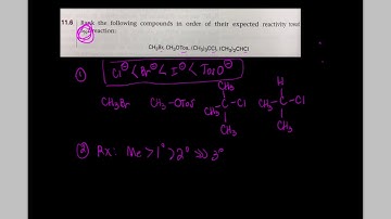 Problem 11 6 McMurray rates of SN2 reactions