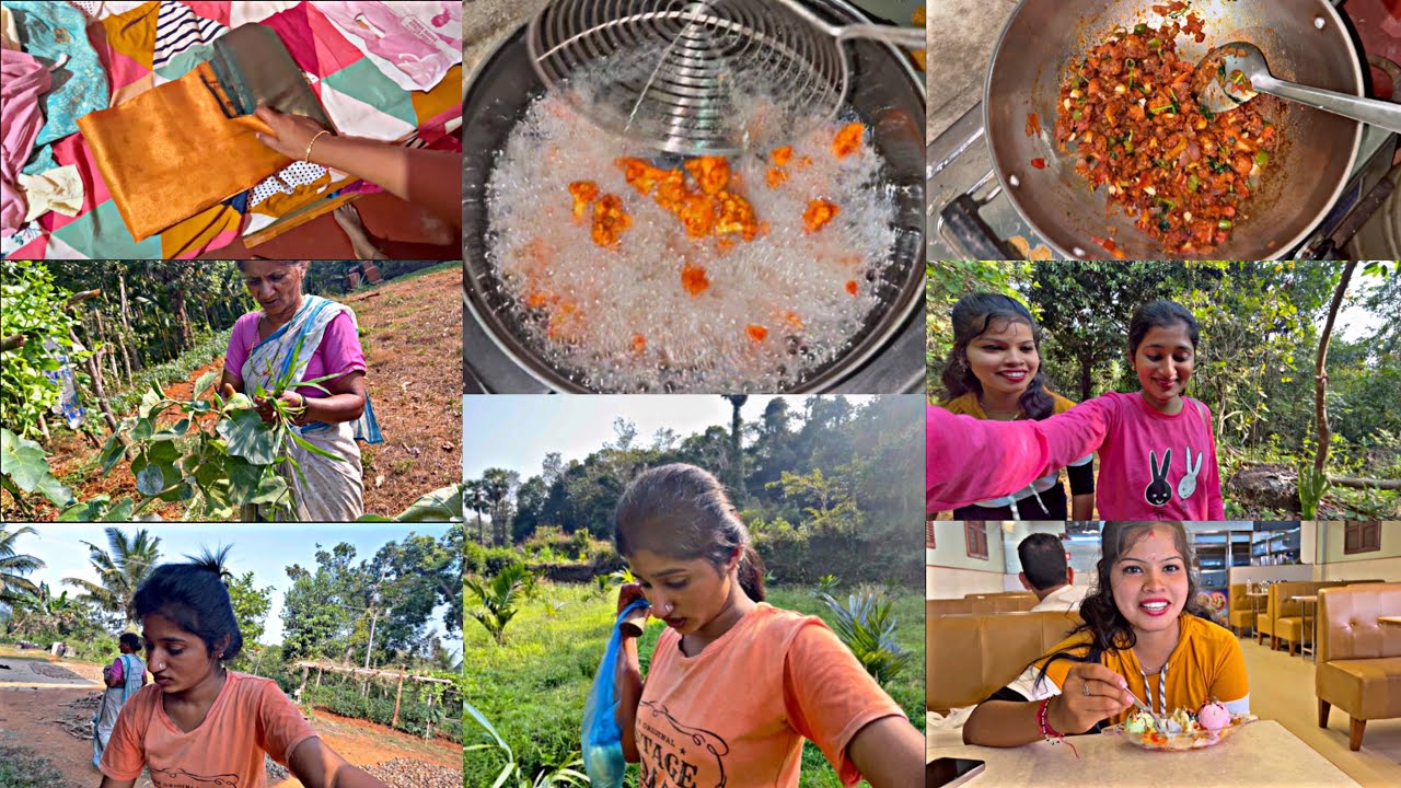 Weekend spl Gobi manchuri😂/nikulna family dakleg spl adige malpule🥰/jananina icecream business😹