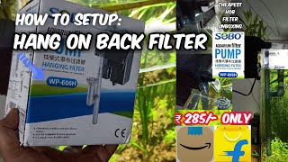 How to set up hang on back filter | Unboxing Latest Sobo WP-606H Hang on back filter @LushAqua