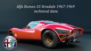 Alfa Romeo 33 Stradale 1967. Technical data.