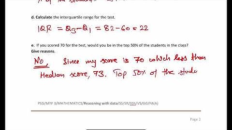 Reflection on formative Assessment Criteria - A || Data Handling || MYP - 3