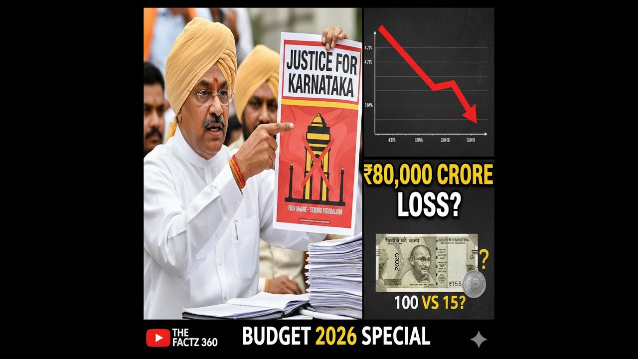 Karnataka’s ₹80,000 Crore Loss? The Truth Behind Siddaramaiah’s 9 Posters! | The Factz 360