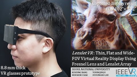 [IEEEVR 2021] Lenslet VR :Thin, flat and wide-FOV VR display using Fresnel lens and lenslet array