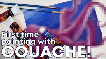 Trying out GOUACHE PAINT for the first time!