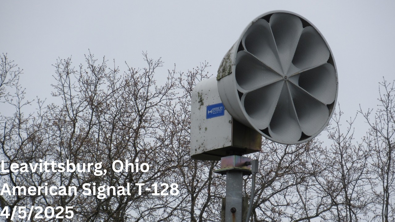 Leavittsburg, Ohio - American Signal T-128 Siren Test - Full Alert - 4/5/2025