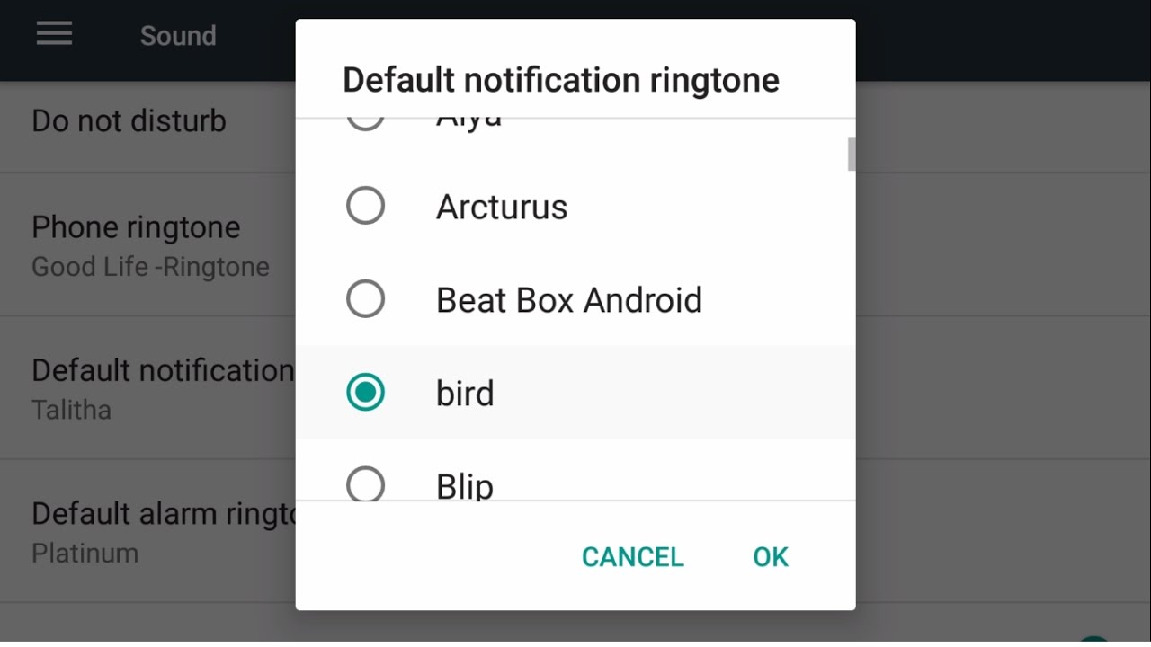 how to set notification ringtone on android phone