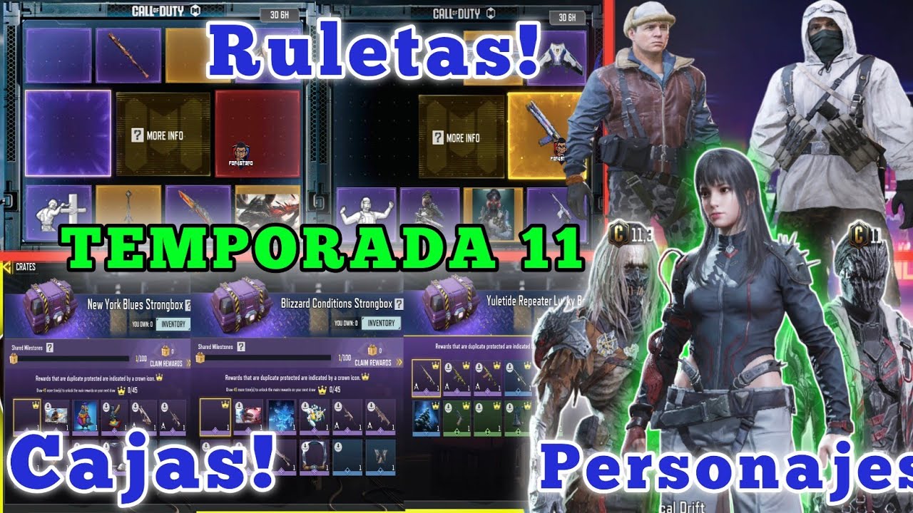 Temporada 11!! Ruletas, cajas, personajes | SKIN GRATIS !!!