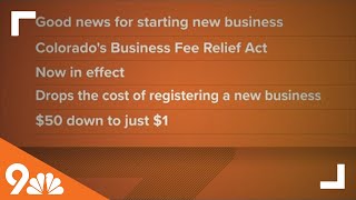 Colorado drops cost for registering a new business