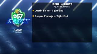 ABC57 Kickoff: Irish on the mend