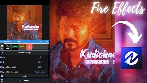 Trending 3D Fire Effect Lyrics Video Editing(தமிழில்)node video text effects